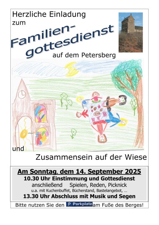Familiengottesdienst Petersberg | © Kloster Petersberg Familiengottesdienst Petersberg | © Kloster Petersberg