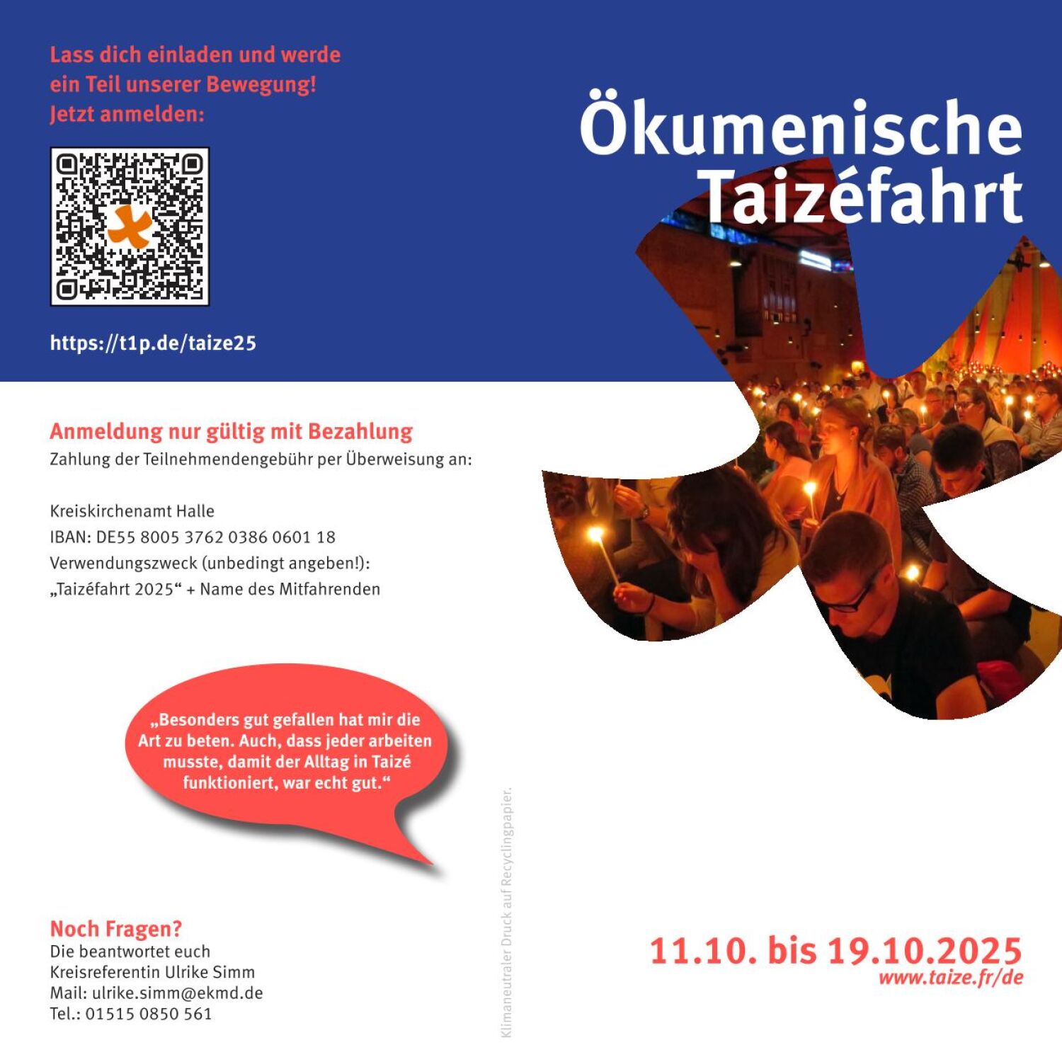 Ökumenische Taizéfahrt 2025 1 | © EKMD