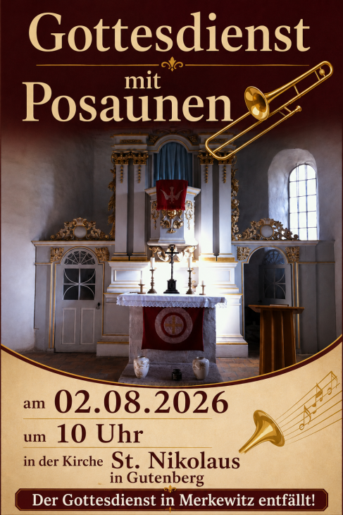 Gottesdienst Posaunen Gutenberg